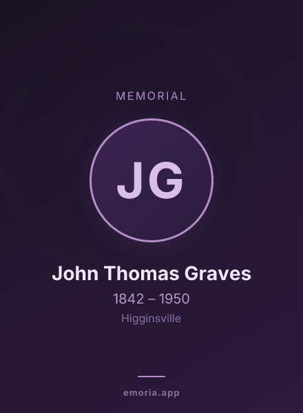 Memorial portrait of John Thomas Graves