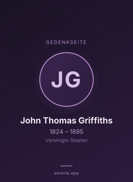 Gedenkportrait von John Thomas Griffiths