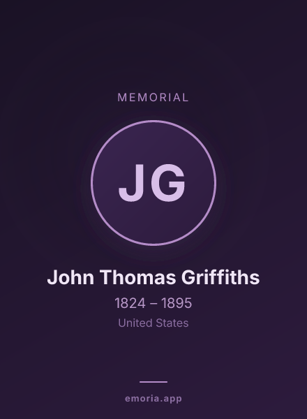 Memorial portrait of John Thomas Griffiths