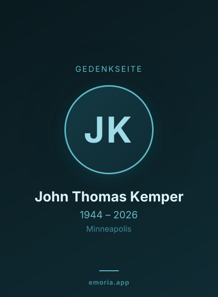 Gedenkportrait von John Thomas Kemper