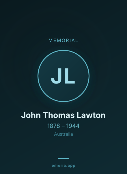 Memorial portrait of John Thomas Lawton