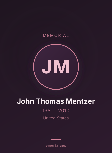 Memorial portrait of John Thomas Mentzer