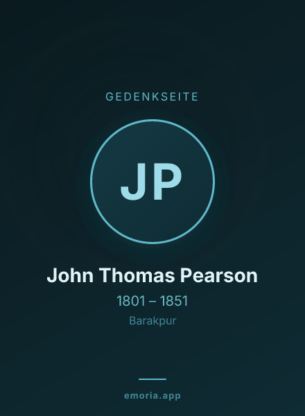 Gedenkportrait von John Thomas Pearson