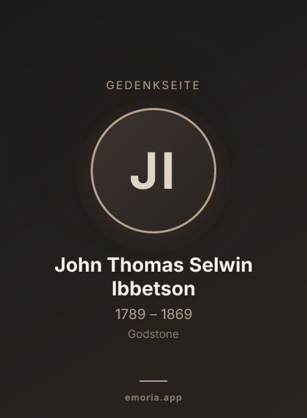 Gedenkportrait von John Thomas Selwin Ibbetson