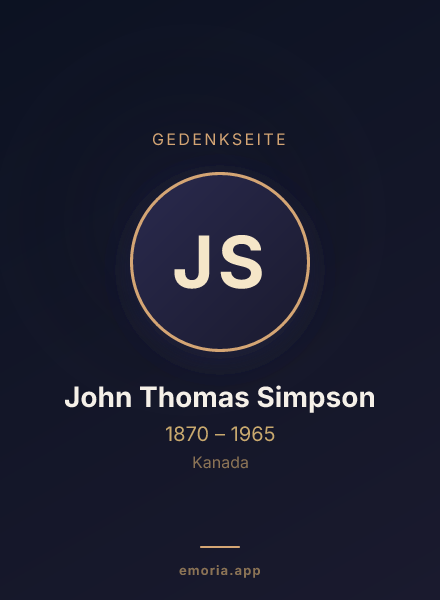 Gedenkportrait von John Thomas Simpson