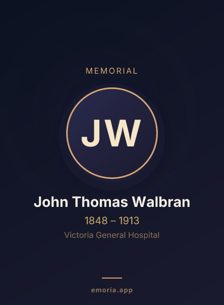 Memorial portrait of John Thomas Walbran