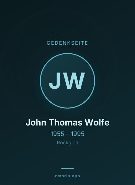 Gedenkportrait von John Thomas Wolfe