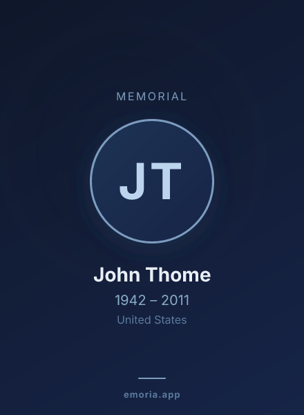 Memorial portrait of John Thome