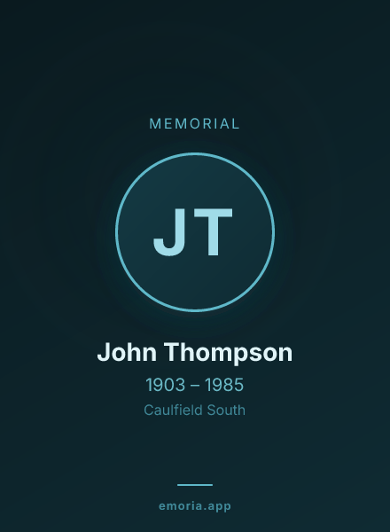 Memorial portrait of John Thompson
