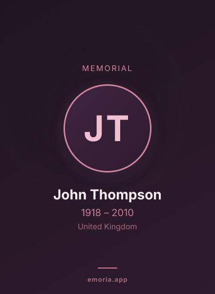 Memorial portrait of John Thompson