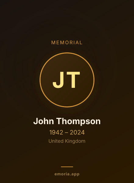 Memorial portrait of John Thompson