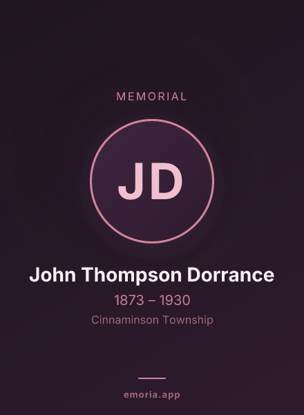 Memorial portrait of John Thompson Dorrance