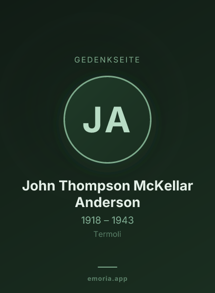 Gedenkportrait von John Thompson McKellar Anderson