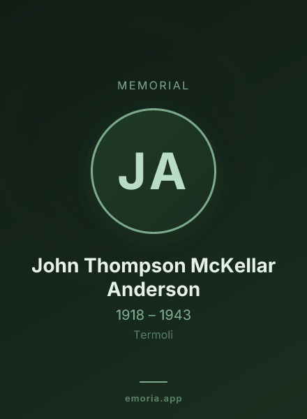 Memorial portrait of John Thompson McKellar Anderson