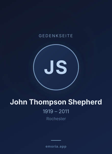 Gedenkportrait von John Thompson Shepherd