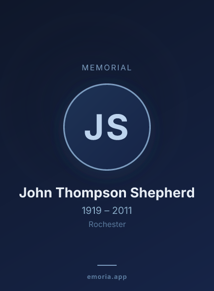 Memorial portrait of John Thompson Shepherd