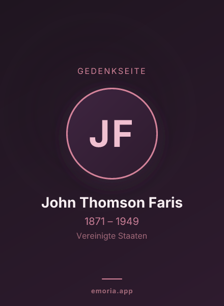 Gedenkportrait von John Thomson Faris