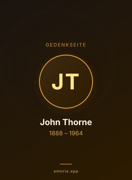 Gedenkportrait von John Thorne