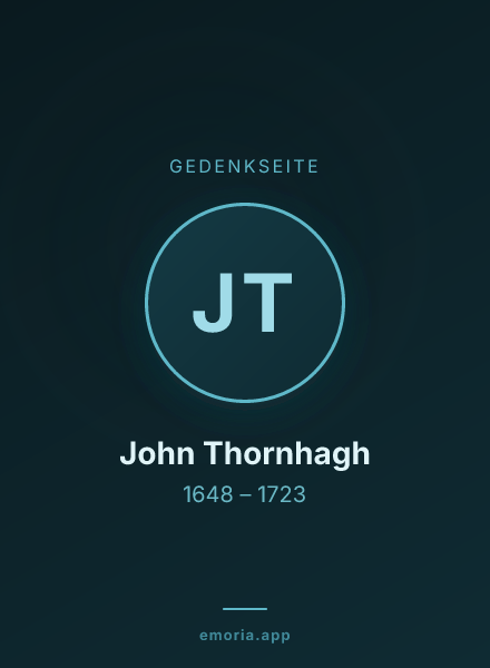 Gedenkportrait von John Thornhagh