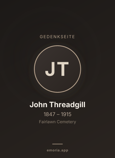 Gedenkportrait von John Threadgill