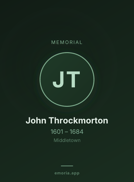 Memorial portrait of John Throckmorton