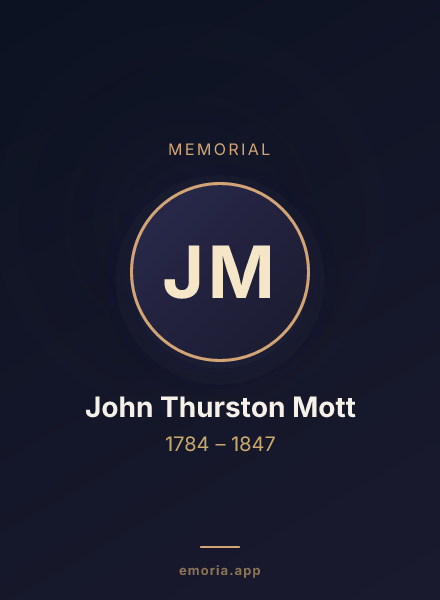 Memorial portrait of John Thurston Mott