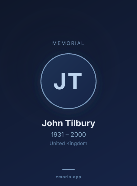 Memorial portrait of John Tilbury