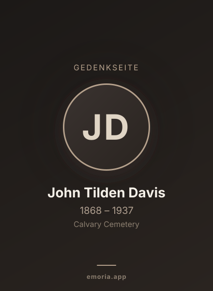 Gedenkportrait von John Tilden Davis