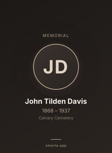 Memorial portrait of John Tilden Davis