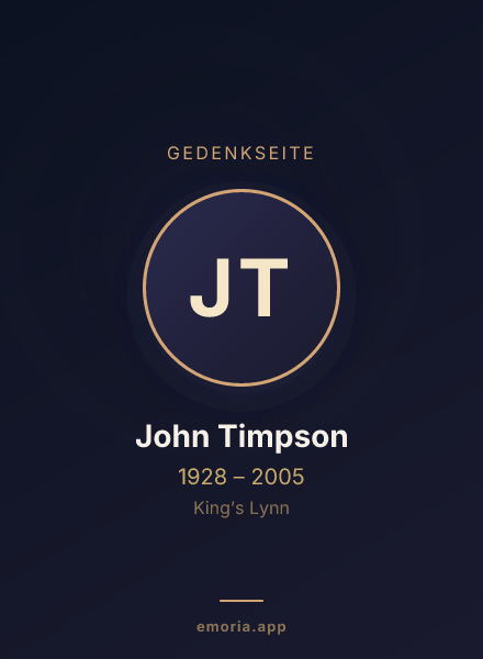 Gedenkportrait von John Timpson