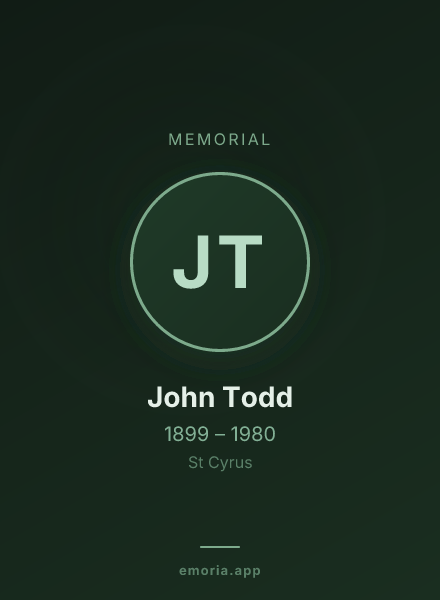Memorial portrait of John Todd