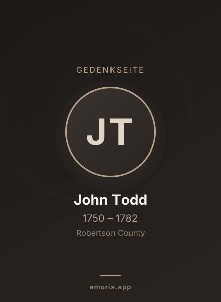 Gedenkportrait von John Todd