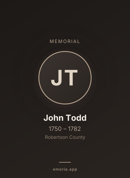 Memorial portrait of John Todd