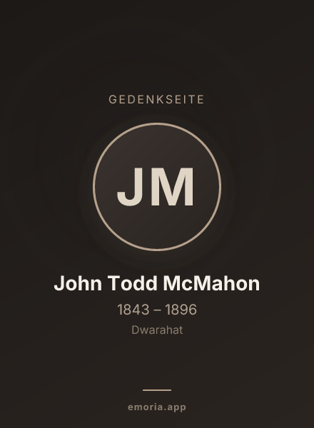 Gedenkportrait von John Todd McMahon