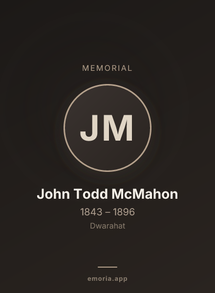 Memorial portrait of John Todd McMahon