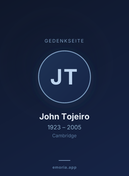 Gedenkportrait von John Tojeiro