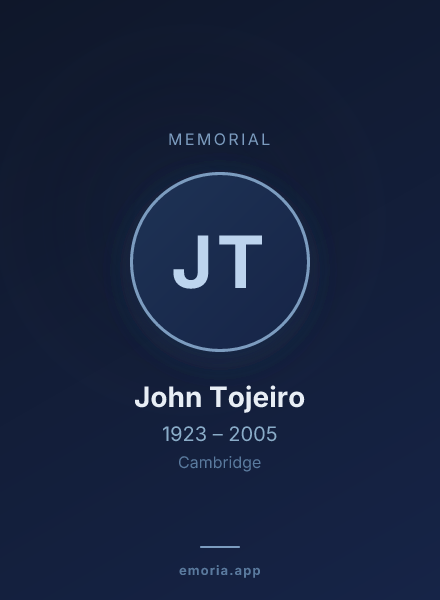Memorial portrait of John Tojeiro