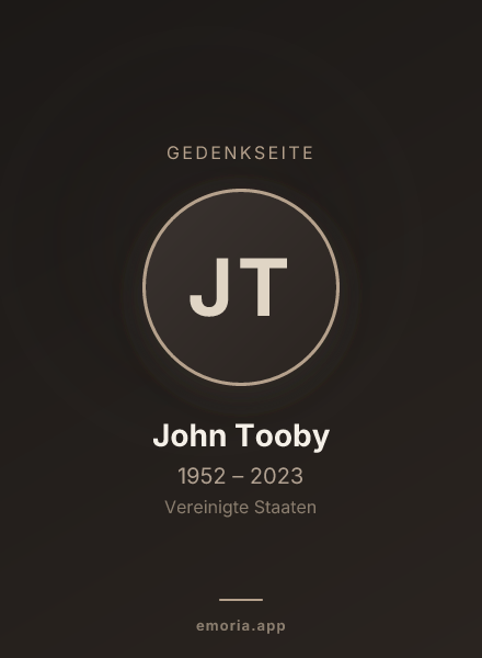 Gedenkportrait von John Tooby