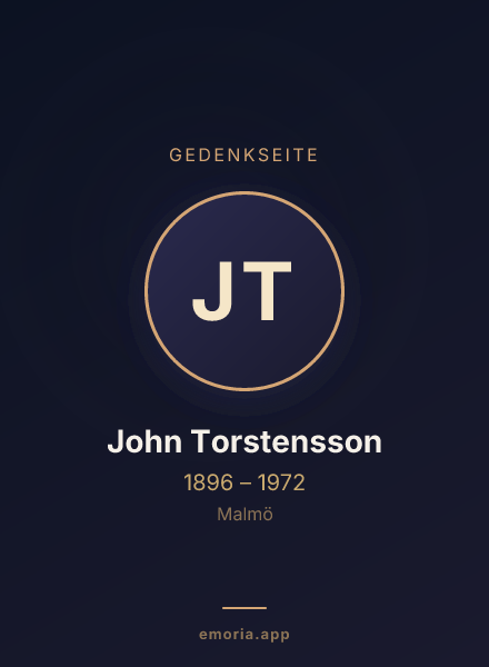 Gedenkportrait von John Torstensson