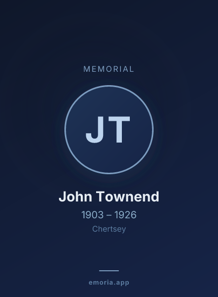 Memorial portrait of John Townend