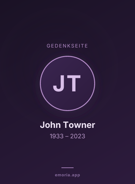 Gedenkportrait von John Towner