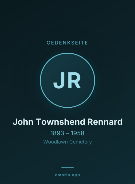 Gedenkportrait von John Townshend Rennard