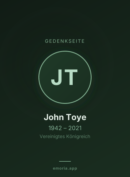 Gedenkportrait von John Toye
