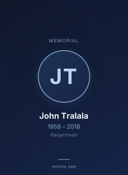 Memorial portrait of John Tralala