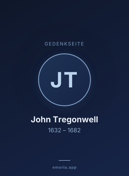 Gedenkportrait von John Tregonwell
