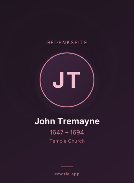 Gedenkportrait von John Tremayne