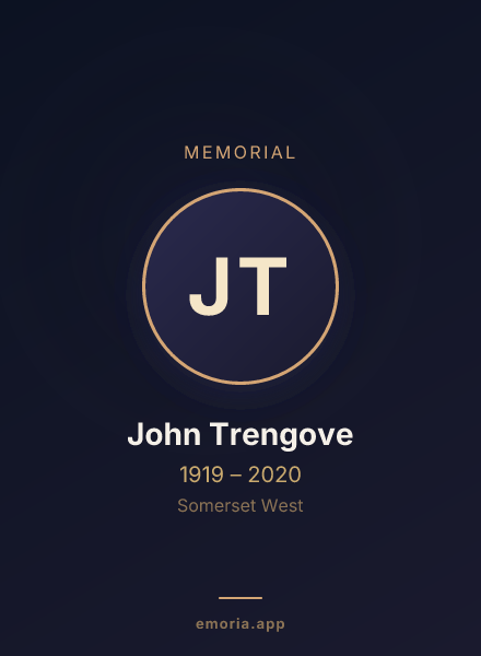Memorial portrait of John Trengove