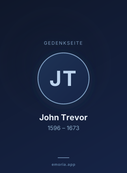 Gedenkportrait von John Trevor