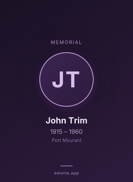 Memorial portrait of John Trim