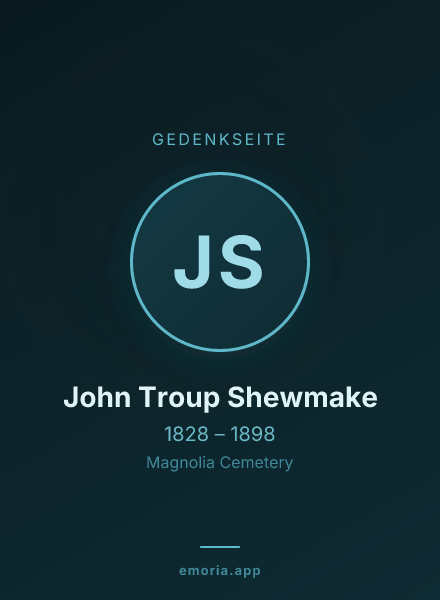 Gedenkportrait von John Troup Shewmake